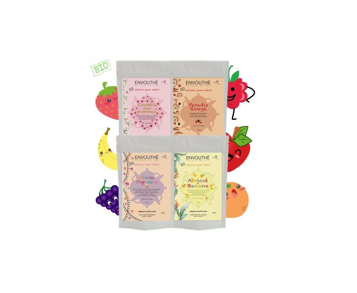 Coffret 4 Infusions pour enfant bio et sans sucre - Envouthé