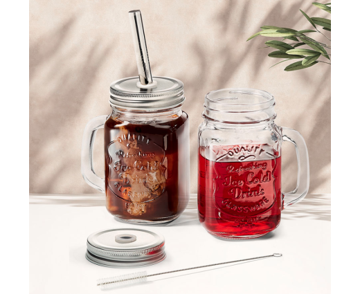 Verre Thé glacé + Paille + Couvercle