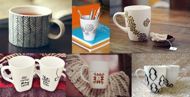 Sélection de mugs customisés 