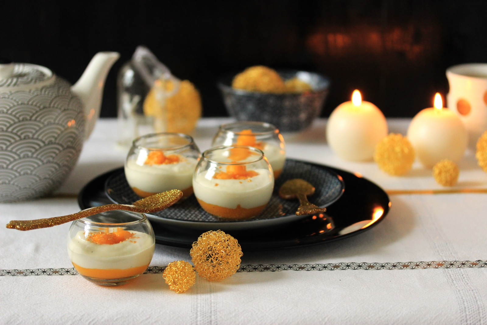 Boules fruitées de Noël Dessert au thé